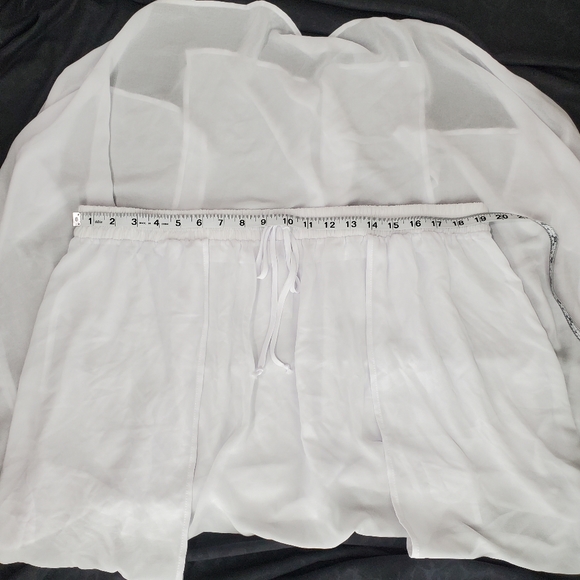 Swimsuits For All Beach Pool Skirt Swimsuit Cover-up Sheer White Size 22/24 Slit - Picture 3 of 11